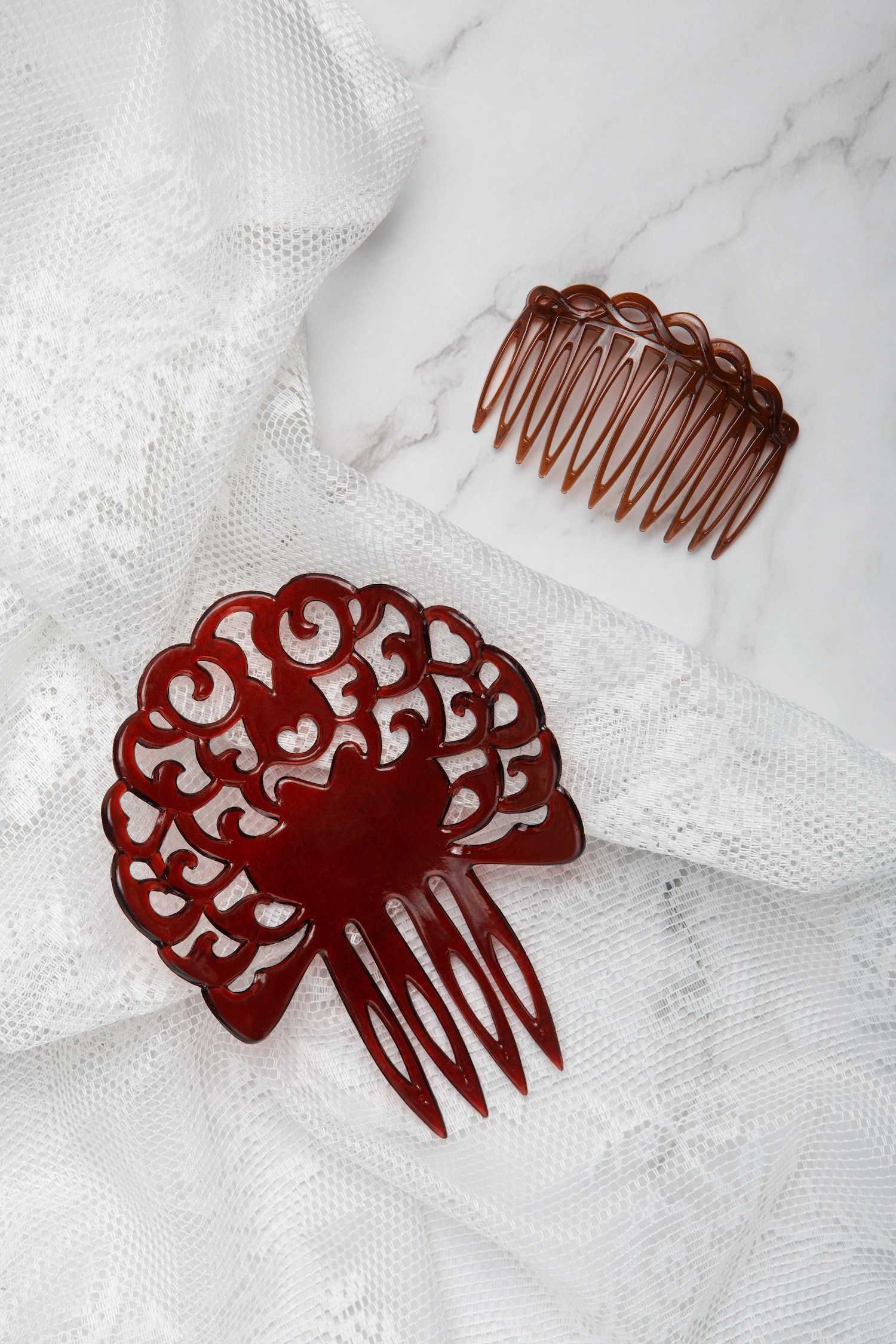 Handcrafted silk ribbon hair accessory